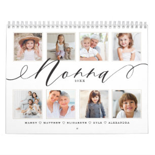 Calendrier Cadeau pour Nonna   Petits-enfants Photos de famil