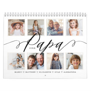 Calendrier Cadeau pour Papa Photos de la famille des petits-