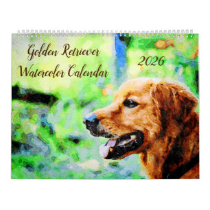 Calendrier Cadeau pour propriétaire de chiens Golden Retrieve