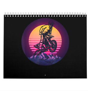 Calendrier Cadeau vintage Sundown Motorbike Pour Vélos