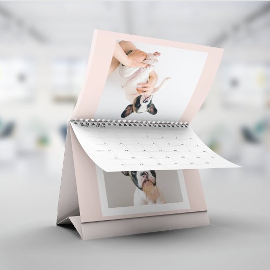 Calendrier Cadre rose Pastel moderne | Photo personnelle de c