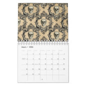 Calendrier Cadre victorien Skulets Goth Skeleton Gothique (Mar 2026)