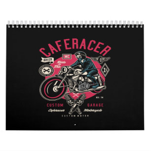 Calendrier café racer garage personnalisé