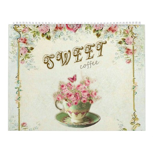 Calendrier Café sucré floral (Protection)