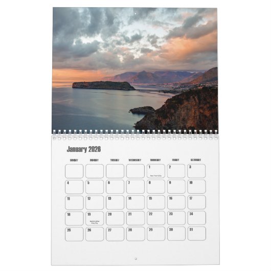 Calendrier Calabre-Italie (Jan 2026)