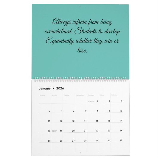 Calendrier Calander 2024 Citations de Bhagawad Gita (Jan 2026)