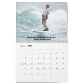 Calendrier Calander, vieux surf Costa Rica de types (Mar 2027)