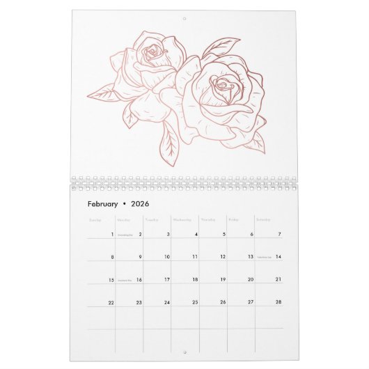 Calendrier Calandre toute l'année (Feb 2026)