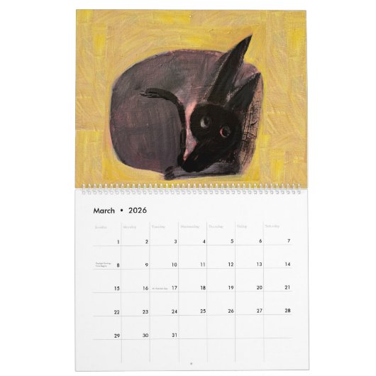 Calendrier Calendar (Mar 2026)