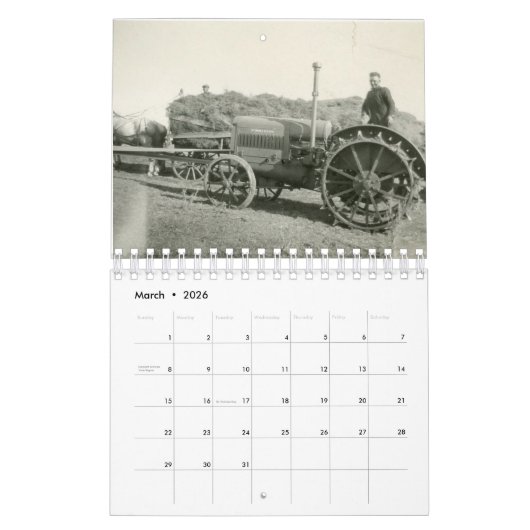 Calendrier Calendar (Mar 2026)