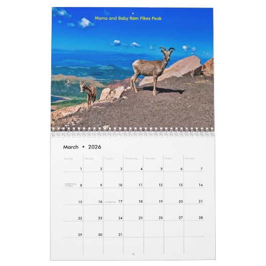 Calendrier Calendar (Mar 2026)