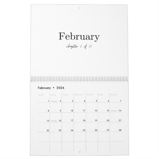 Calendrier Calendar (Feb 2026)