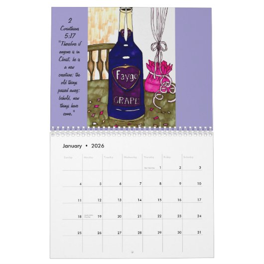 Calendrier Calendar (Jan 2026)