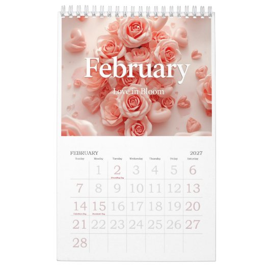 Calendrier Calendar (Feb 2027)