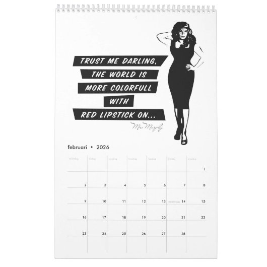Calendrier Calendar 2018  - your most fabulous year yet! (Feb 2026)