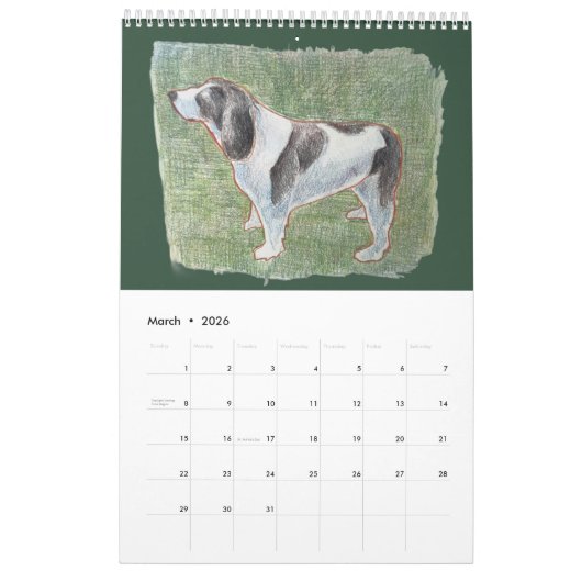 Calendrier Calendar 2026 (Mar 2026)