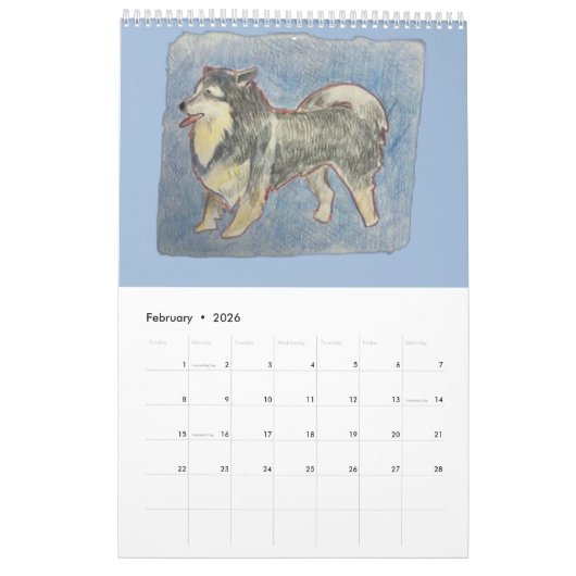 Calendrier Calendar 2026 (Feb 2026)