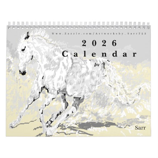 Calendrier Calendar 2026 Animals by Sarr (Protection)