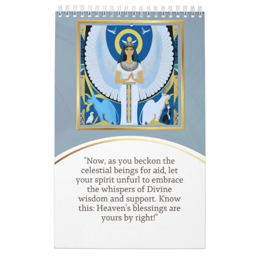 Calendrier Calendar angel Egypt (Dos)