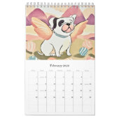 Calendrier Calendar cute bulldog (Feb 2026)