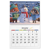 Calendrier Calendar for Kids – Festive Holiday Fun  (Jan 2026)
