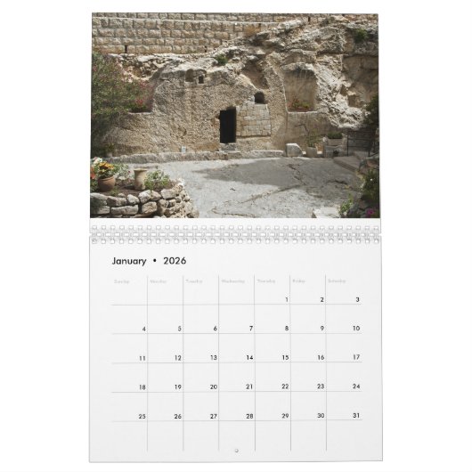 Calendrier calendar Israel (Jan 2026)