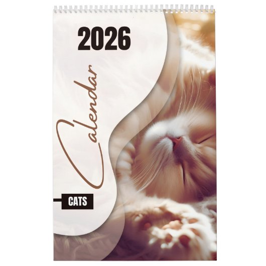 Calendrier Calendar with cute cats (Protection)