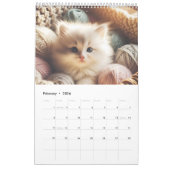 Calendrier Calendar with cute cats (Feb 2026)