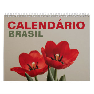 Calendrier Calendário Brasil com Feriados Brésil 2026