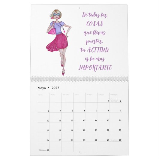 CALENDRIER CALENDARIO CHICAS DE MODA  (Mai 2027)