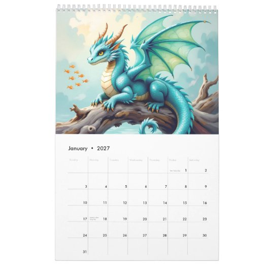 Calendrier Calendario Dragones (Jan 2027)