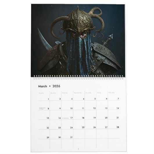 Calendrier Calendars warrior fantasy 2023 (Mar 2026)