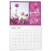 Calendrier Calender 2013 belles fleurs roses (Feb 2027)