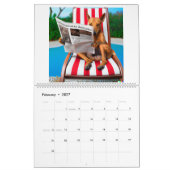 Calendrier Calender avec différentes photos de chiens lisant (Feb 2027)