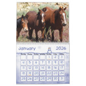Calendrier Calendrier, Chevaux sauvages de l'Ouest des États- (Jan 2026)