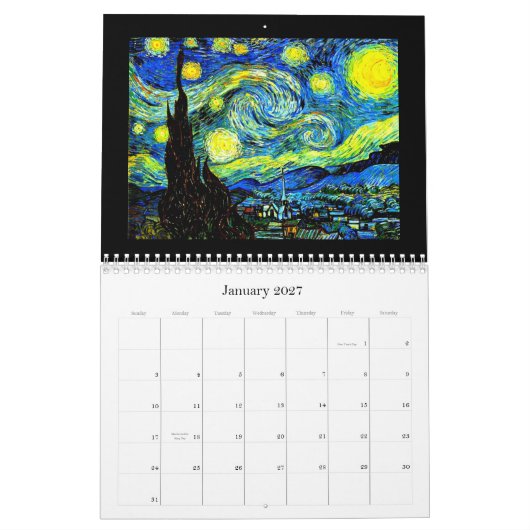 Calendrier Calendrier-Classique/Cru-Vincent Van Gogh (Jan 2027)