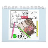 Calendrier Calendrier, coloriage, (Protection)
