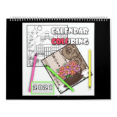 Calendrier Calendrier, coloriage, 2021 (Protection)
