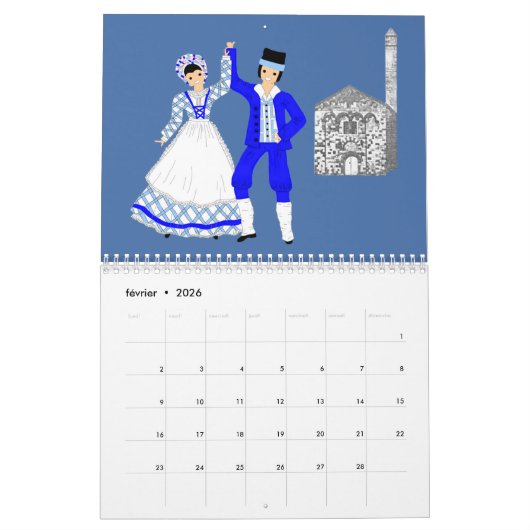 Calendrier Calendrier, CORSICA, France (Feb 2026)