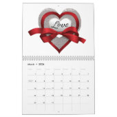 Calendrier "Calendrier des coeurs" de 12 mois pour 2026 (Mar 2026)