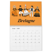 Calendrier Calendrier, folklore de Bretagne, France (Feb 2027)