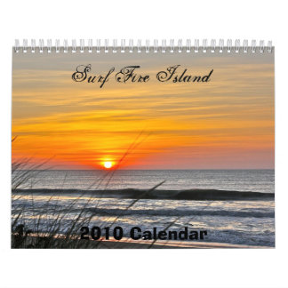 Calendrier Calendrier, île du feu de surf