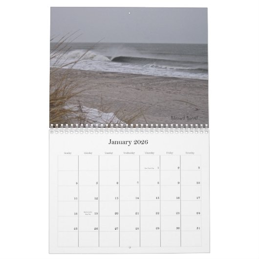 Calendrier Calendrier, île du feu de surf (Jan 2026)