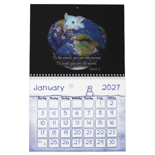 Calendrier Calendrier: Rat & Mouse Love (Jan 2027)