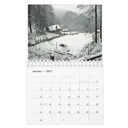 Calendrier Calendrier-Scènes de douze mois - (Jan 2027)