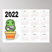 Calendrier Câlins Gratuits 2022 Affiche - Début lu (Devant)