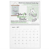 Calendrier Calligramme Animal 2026 (Mar 2027)