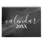 Calendrier Calligraphie de script minimaliste simple (Protection)