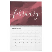 Calendrier Calligraphie de script minimaliste simple (Feb 2027)