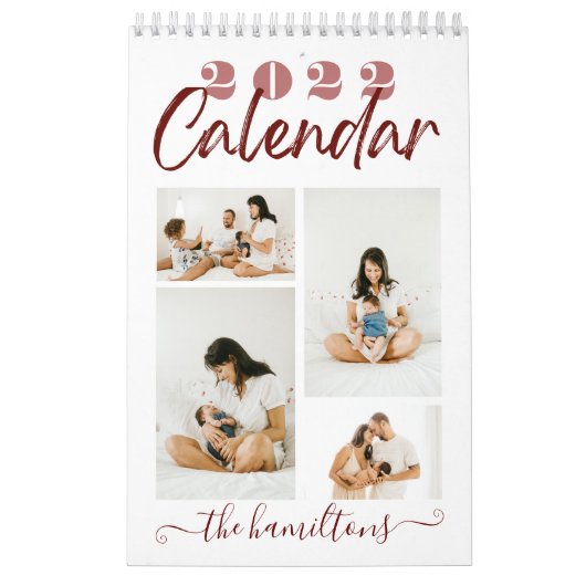Calendrier Calligraphie moderne Sketchy Nouvel An Photo Maroo (Protection)